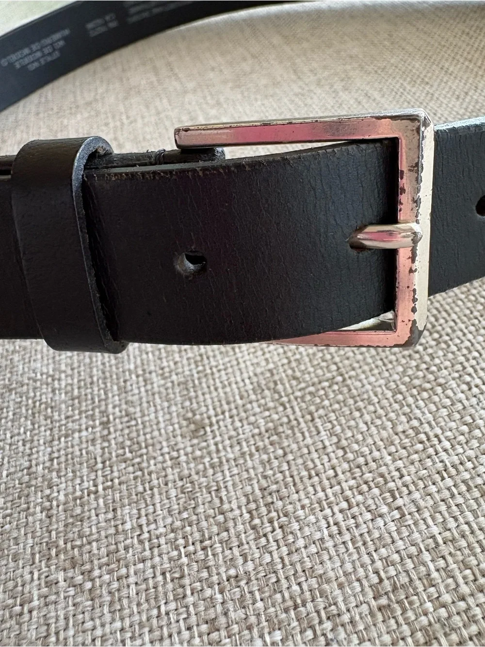 Crazy Horse Hair-On Hide Belt Zebra Stripe Leather Medium Western Boho 1”